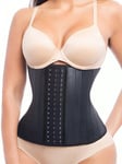 1kpl Latex 25 Steel Bone Waist Trainer vyö naisille High Compression Control Body Shaper vyöt Vahvat Fajas·Musta·XXL