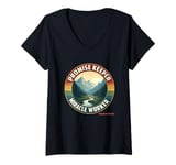 Womens Vintage Promise Keeper Miracle Worker Christian V-Neck T-Shirt