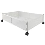 Underbed Storage Container Easy Moving Under Bed Organizer With Wheels For