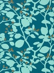 Harlequin Ardisia Wallpaper, Amazonia/Teal/Gold