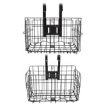 Folding Rear Bike Basket Wire Mesh Fold Up Detchable Front Rear Hanging Bik FS