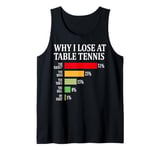 Table Tennis Player Joke For Ping Pong Lover Fan Men Women Tank Top