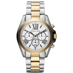 Michael Kors MK5855 Bradshaw Montre chronographe cadran argenté pour femmes