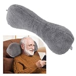 VCOMSOFT Coussin d'appui-tête inclinable Gris, Coussin de tête pour Fauteuil inclinable, Coussin de tête pour canapé, Coussin de Cou inclinable, Coussin de Cou en os, Coussin de Cou pour canapé