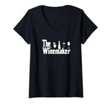 Womens Wine Maker Winemaking Grapes Harvest Vineyard Winery Vintner V-Neck T-Shirt