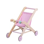 Moover Wooden Doll's Buggy/ Stroller, Suitable for 18 Months - 10 Years old, 52 x 330 x 53 cm, Light Pink