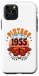 Coque pour iPhone 11 Pro 70 Ans Année 1955 Papillon Femme 70eme Anniversaire 1955