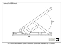 From The Anvil 91032 SS 12" Defender Friction Hinge - Top Hung