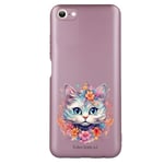 Coque rose pour Iphone 7 8 SE chat floral