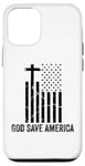 iPhone 12/12 Pro God Save America Sign,God American Flag Jesus Save America Case