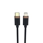 Duracell USB-C till Lightning-kabel 1m med snabb laddning och dataöverföring - Svart