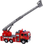 Van Manen Kids Globe Traffic 510126 Camion de Pompier avec échelle pivotante Jouet pour Enfant avec lumière et Son Rouge