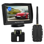 AUTO-VOX M1W Wireless Reversing Camera Kit, 6 LEDS Reverse Camera with Super Night Vision, IP68 Waterproof Backup Camera, 4.3'' Rear View Monitor and 170° Wide Angle Parking Camera for Car