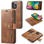 DG.MING 2-in-1 Magnet Wallet iPhone 16 Pro Max Cognac