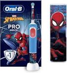 Oral-B Pro Kids 3+ Electric Toothbrush SPIDERMAN with Travel Case Sensitive Mode