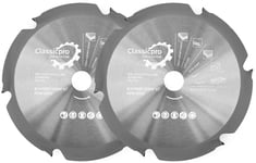 Extreme PCD Fibre Cement Board Saw Blade 160mm x 20mm x 6T 2x Pack UK