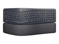 Logitech ERGO K860 Split Keyboard for Business - Clavier - sans fil - Bluetooth LE - QWERTY - Pan Nordic - graphite