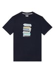 Weekend Offender Cassettes Music Graphic T-Shirt - Navy, Navy, Size M, Men