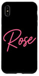 Coque pour iPhone XS Max Rose Nom Femme Mignon Fille Élégante Femme Amour Manuscrite