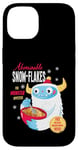 Coque pour iPhone 14 Cute Abominable Yeti. Bigfoot hide and seek on Snow, Flake