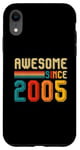 Coque pour iPhone XR 20 ans hommes femmes cadeaux d'anniversaire vintage génial depuis 2005