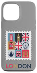 iPhone 13 Pro Max London Stamp with Iconic Landmarks - London Souvenir Case