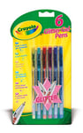 CRAYOLA Glitter Gel Pens - Assorted Colours (Pack of 6) | Add Some Extra Sparkle to Your Arts & Crafts! | Ideal for Kids Aged 3+