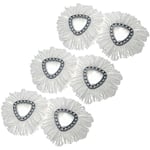 6x Serpillères remplacement pour Vileda 152623 pour balai nettoyant - Tête de rechange, microfibre, noir / blanc - Vhbw