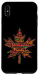 iPhone XS Max Thanksgiving Maple Leaf Word Cloud Turkey Day Fall Tradition Case