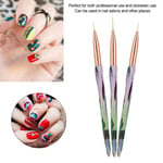 (Gradient Rod Line Pen)3pcs Nail Art Brushes For Drawing Dotting And Paint