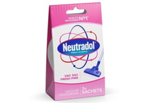 Neutradol Vacuum Deodorizer Hoover Air Freshener Vac Sac Fresh Pink x 3 Sachets