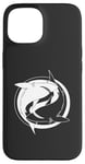 Coque pour iPhone 15 Requin blanc Yin Yang