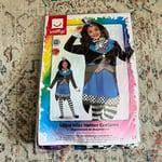 Little Miss Mad Hatter Costume Girls Medium Age 7-9 Childs Fancy Dress Book Day