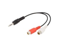 ConnectED Mini-jack til RCA adapter 3,5 mm stereo han - 2 x RCA