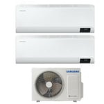 samsung série cebu climatiseur inverter dual split 7000+12000 btu avec aj050txj2kg/eu a++ wi-fi 7+12 - new