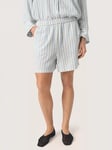 Soaked In Luxury Belira Wide Leg Elastic Waist Shorts, Skyway Stripes