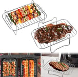 Pipihome 2Pcs Air Fryer Rack Compatible with Ninja Food Dual Zone Air Fryer 2