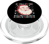 Nurse Christmas Santa Nice To The Geriatric Care Giver PopSockets PopGrip for MagSafe