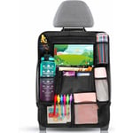 Organisateur Voiture Enfant, Rangement avec 10 Poches, Protege siege pour Tablette iPad 9.7'' & 10.5'', Organiseur pour Bouteilles Jouets Livres, Le