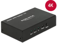 Delock HDMI UHD Splitter 1 x HDMI in > 2 x HDMI out 4K - video/lyd-splitter - 2 porter