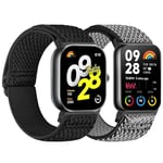 SOiiKE Bracelet Compatible avec Xiaomi Redmi Watch 4/Xiaomi Smart Band 9 Pro/Xiaomi Smart Band 8 Pro, Bracelet en Nylon Élastique Sport pour Mi Band 9 Pro/Mi Band 8 Pro/Redmi Watch 4, Femmes Hommes