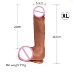 AUCUNE Sextoy,Sensation de peau réaliste pénis doux Sexy énorme gode femme masturbateur Double couche Silicone ventouse godes - Type XL