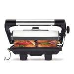 BELLA Panini Press, Sandwich Maker and Electric Indoor Grill with Double Nonstick Plates, Height Adjustable Lid and Removable Drip Tray, 1400 Watt, Stainless Steel