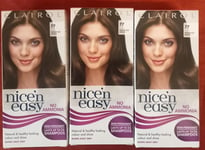 3X CLAIROL NICE AND EASY 77 MEDIUM ASH BROWN.