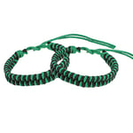 mumbi Lot de 2 bracelets d'amitié tressés pour surfeur Noir/vert