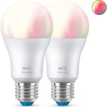 WiZ LED Standard Colors 8W 922-965 E27, dæmpbar (2 pak)