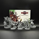 Titan Forge | Bloodfields - Redleaf Elves Army Pack | Dedicated for Bloodfields Fantasy Tabletop Skirmish Wargame | Set of 9 Miniatures | 32mm Scale | Age 14+