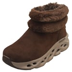 Skechers Go Swirl Tech Boot London Womens Fashion Boots in Chocolate - 7 UK