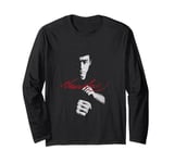 Bruce Lee In The Shadows Signature Poster Long Sleeve T-Shirt