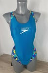  Speedo High Tech Ladies Girls Swimsuit TrivathElite XS / S Aqua Blue A172